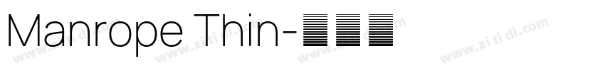 Manrope Thin字体转换